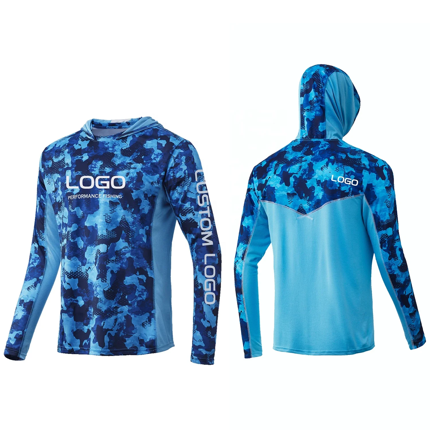 Индивидуальный логотип Джерси камуфляжная рубашка с длинным рукавом для рыбалки UPF50 + унисекс Спортивная одежда летняя одежда для рыбалки