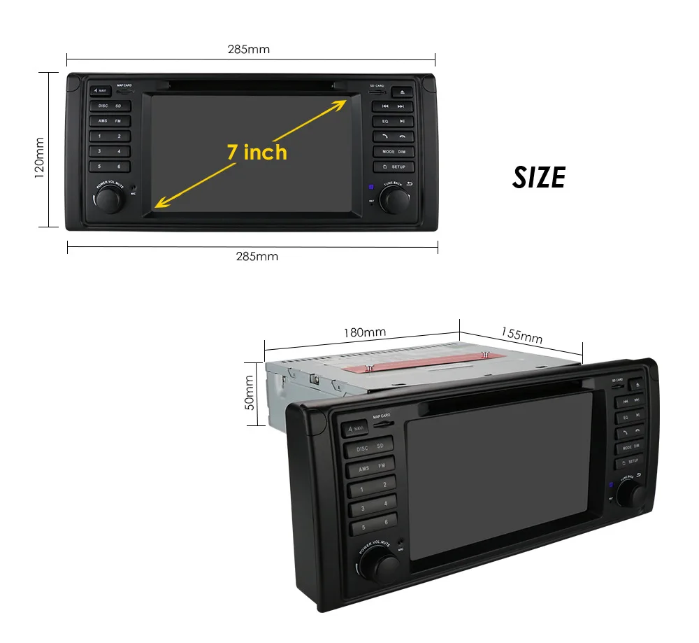 LR AUTO 7 inches for BWM E39 E53 E38 Android GPS car navigator DVD player reversing image central control all-in-one machine