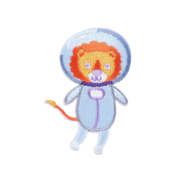 Computer embroidery label cartoon animal flight space embroidery sticker badge clothing accessories patch self-adhesive cloth st