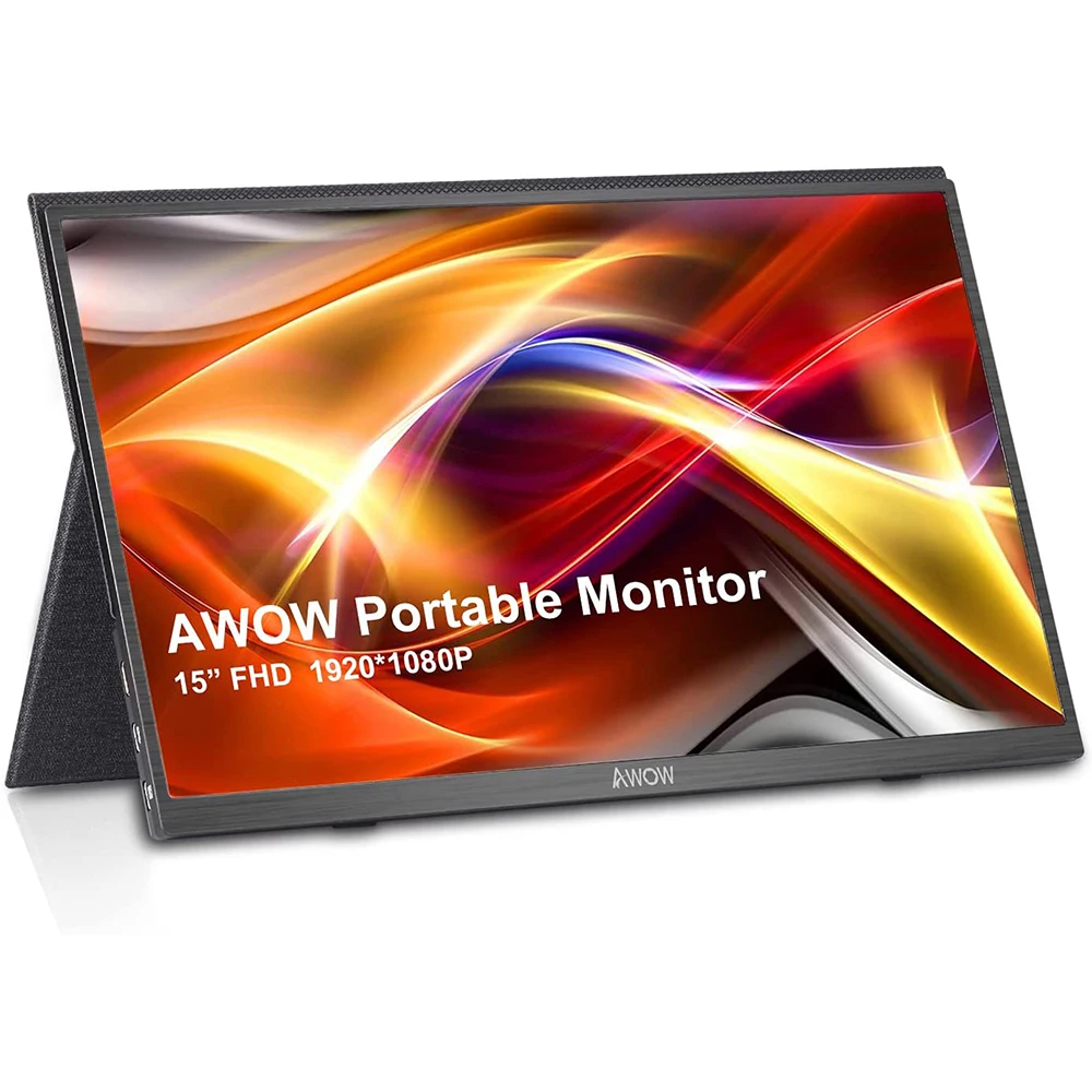 AWOW 15 Inch 1080P FHD IPS LCD Portable Display Gaming Monitor Portatil PC Computer Gaming Laptop  Screen Mini Portable Monitor