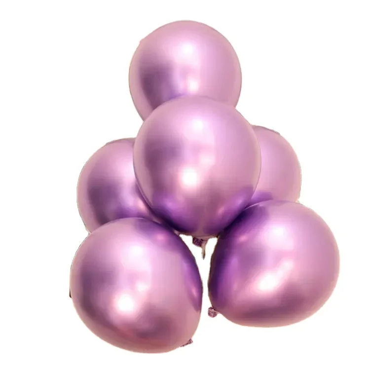 Metallic balloon Chrome Balloon Party Decorations Inflatable Helium Metallic Color Balloon  Rose Gold Silver Red Blue Purple