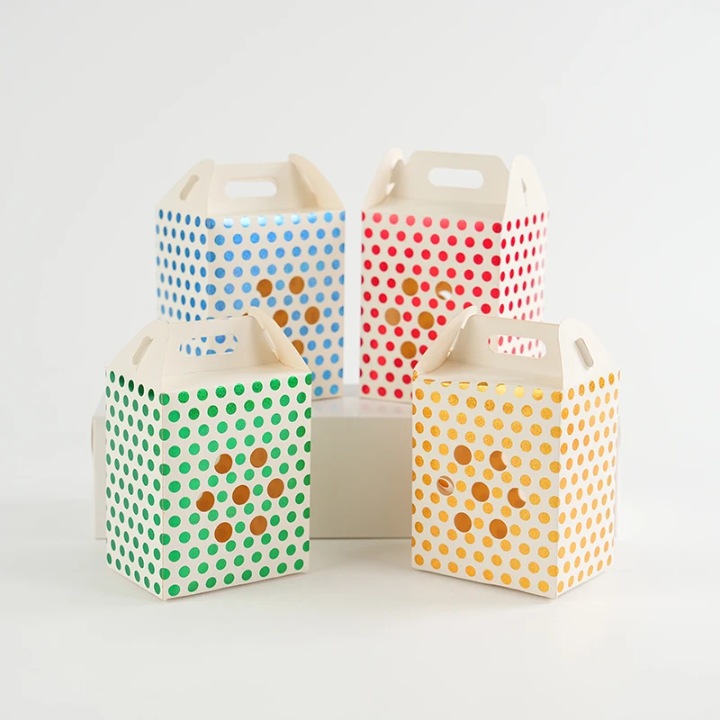 Custom hand-held spot decorated gift box with simple design of candy wrap ZY-Z-528