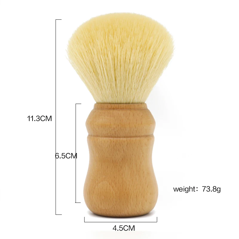 Оптовая продажа популярная щетина из нейлона Большая деревянная ручка для бритья щетка чистки волос и бороды на заказ