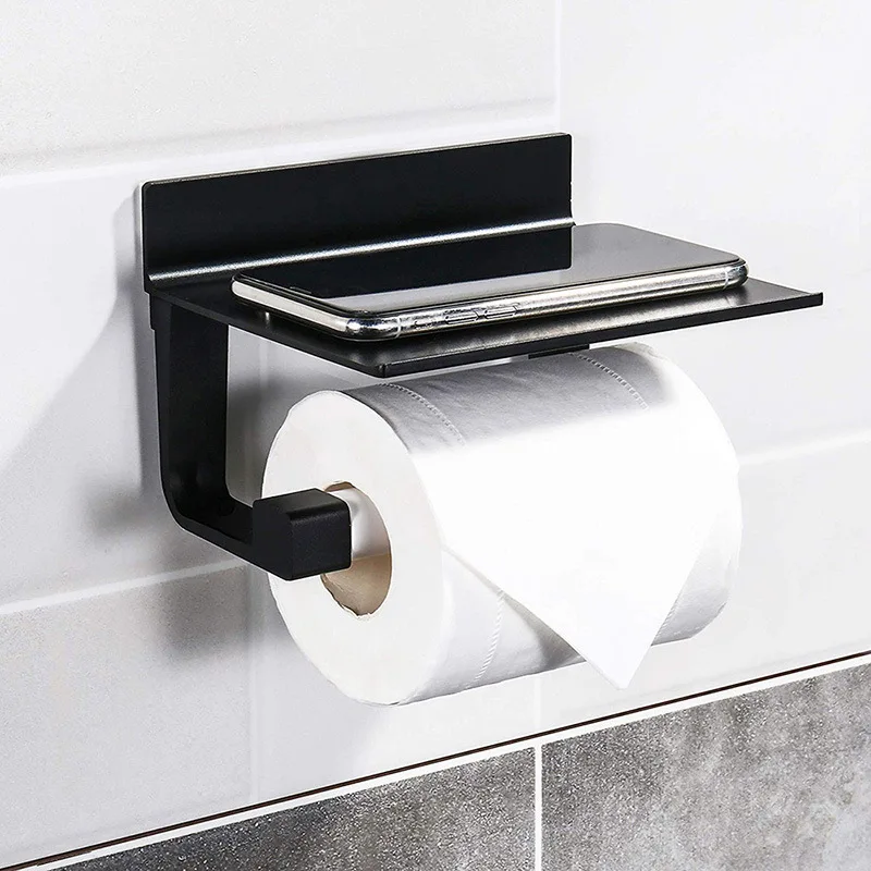 Stainless steel paper towel box multi-function hole-free bathroom toilet paper towel holder toilet paper holder
