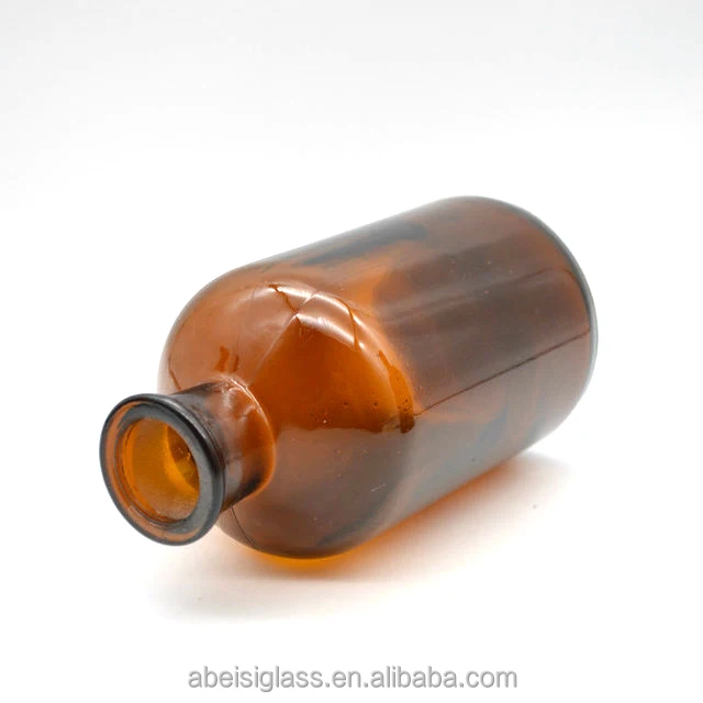 Wholesale 250ml 500ml Empty Reagent Bottle Amber Glass Apothecary Bottles With Glass Stopper
