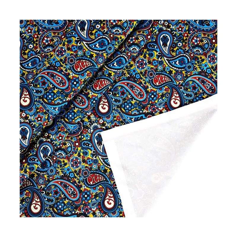 Высокое качество печатный шелк рециркулирует сплетенный 100% полиэстер ткань африканская печать ткань