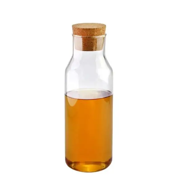 1200ml with Cork Lid Heat-resistant Borosilicate Glass Bottle Oil Jug Milk Flower Tea Juice Drink