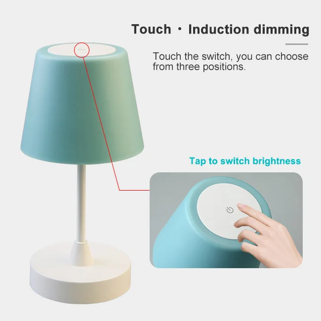 High Quality modern rechargeable led bed side  reading lamps table lamps desk lamp with usb charging port