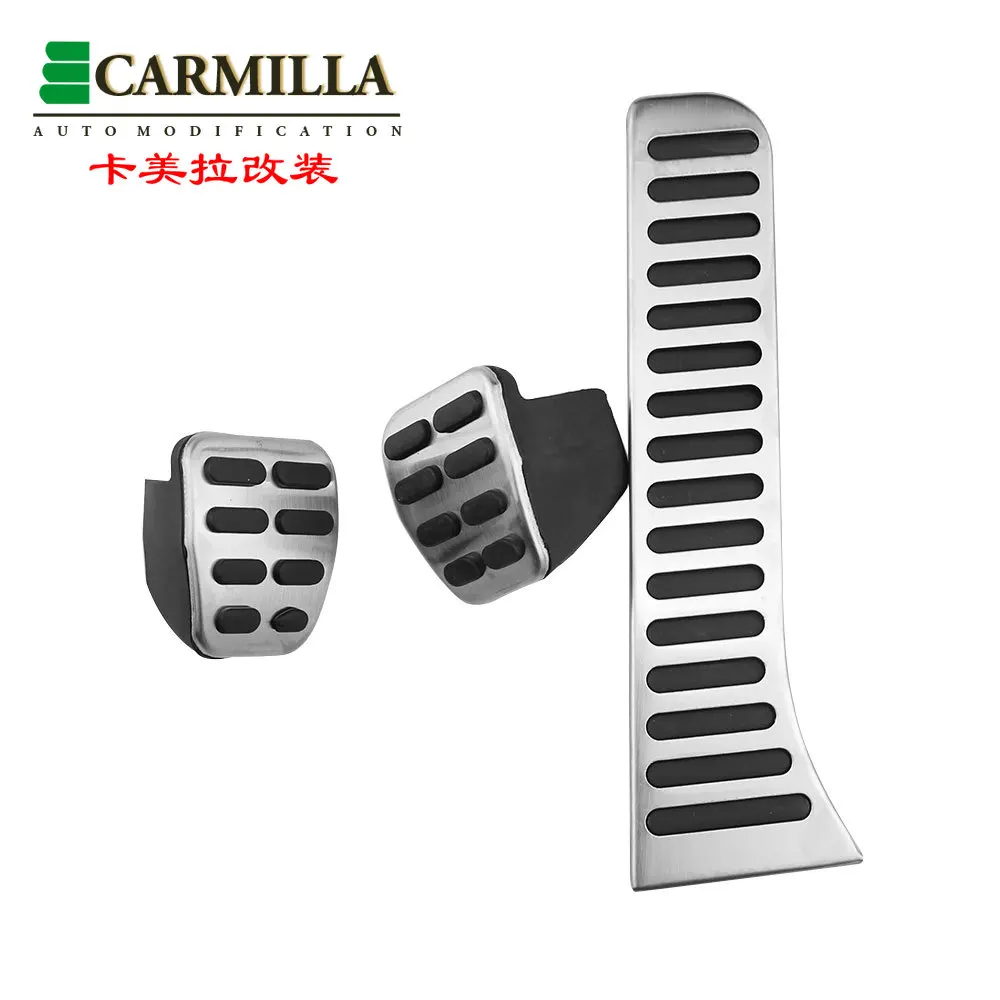 Carmilla Stainless Steel Car Gas Pedal Assembly Brake Pedals Covers for Volkswagen VW Caddy 2004 - 2015 Upgrade Car Parts