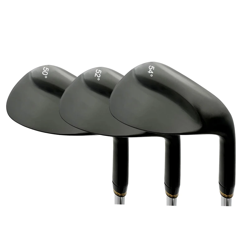 In Stock Golf Wedges 50/52/54/56/58/60 Degree Head Black Cast Steel Golf Wedge Set