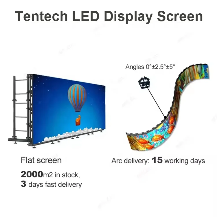 Tentech цифровая видеотронная панель видео настенная Pantallas дисплей рекламный щит вывеска наружный СВЕТОДИОДНЫЙ экран