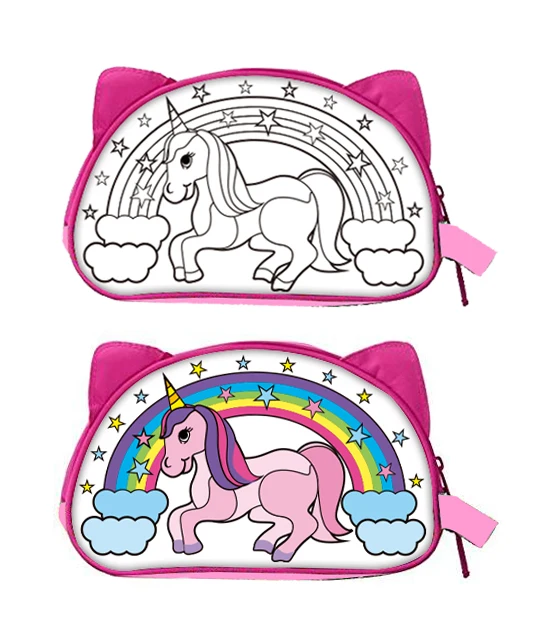 Custom DIY Drawing Kids School Bag with markers