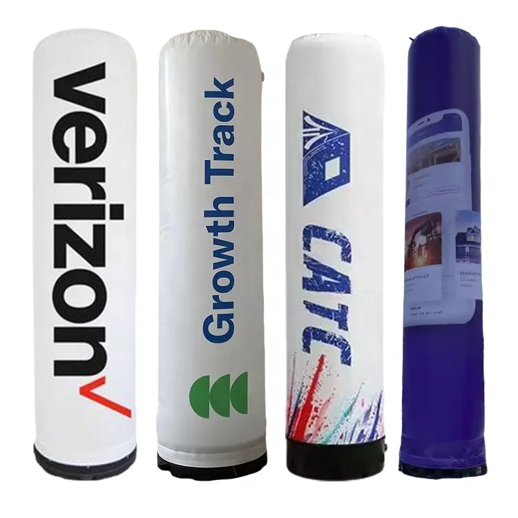 Custom Logo LED Lighting inflatable pillar, inflatable light tube, lighting inflatable column for advertising