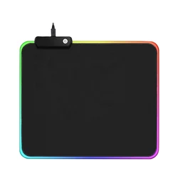 Custom Logo Printed Sublimation XL XXL Large Big Rubber RGB LED Black Anime Gaming Mouse Pad Mat For Gamer
