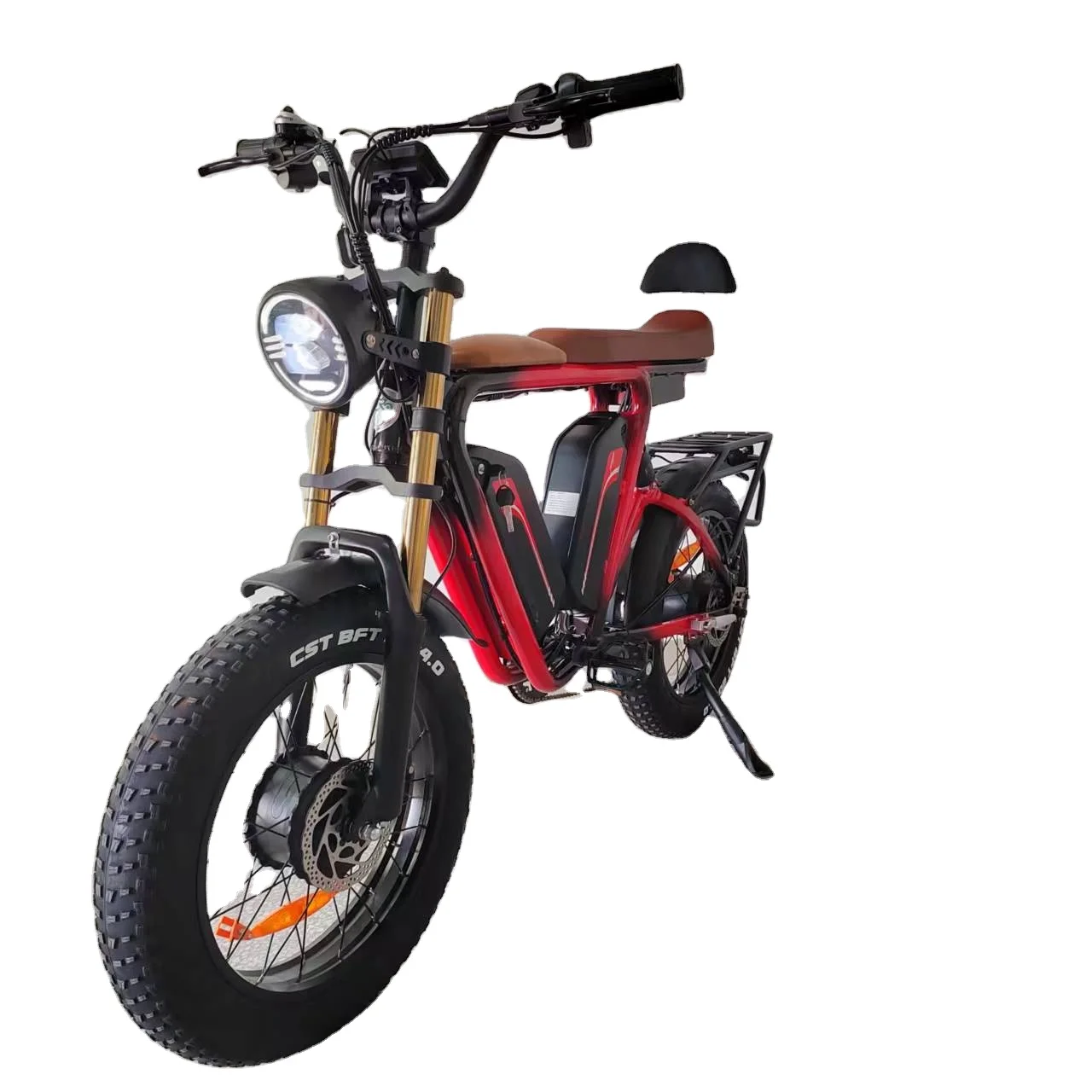 Bike ABS Brake System  Dual Motor Dual Battery 1000w/1000w F/R 22Ah*2  Fat Tires Full Suspension Oil Brake  Electric Bike Cycle