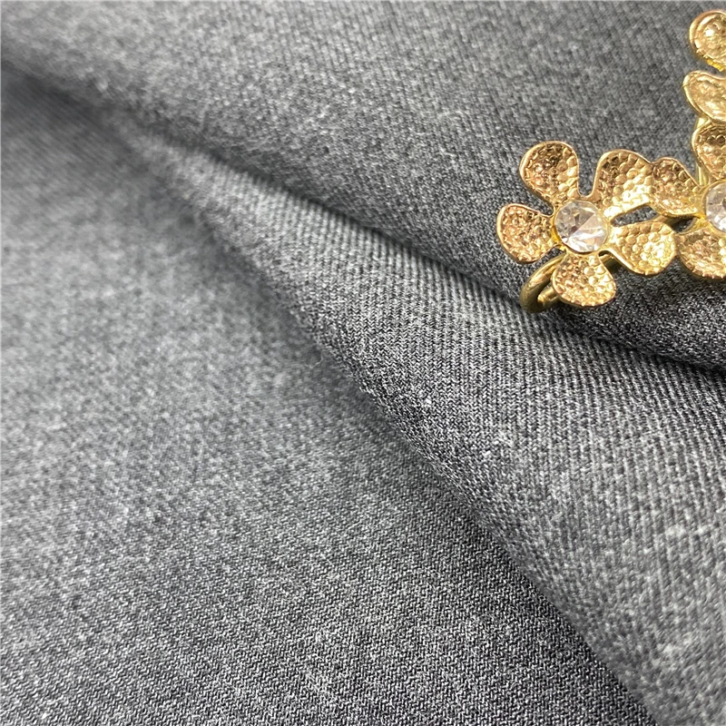 WHOLESALE Polyester Rayon T/R Suiting Fabric High Quality Stripe Shirt Twill OEM Customized Uniform Fabric