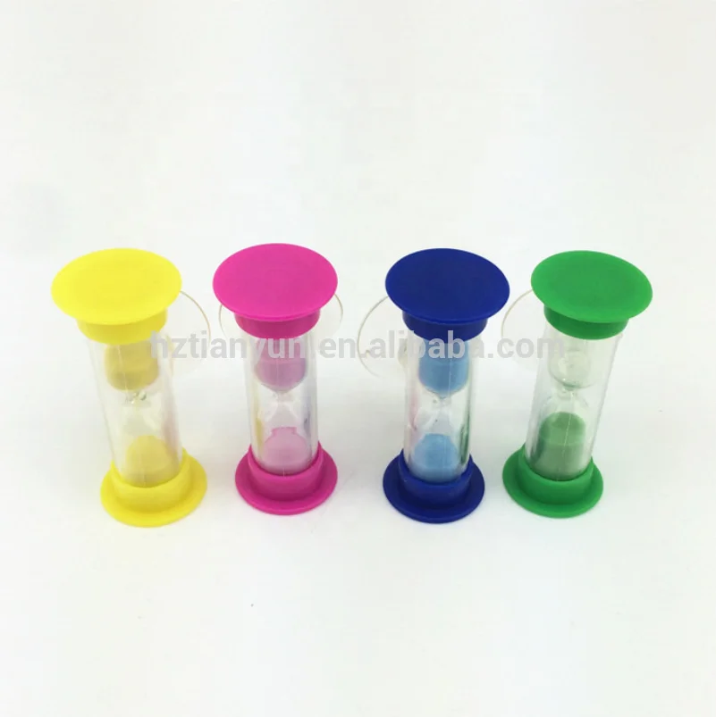 Five minute sand timer shower hourglass with suction cup