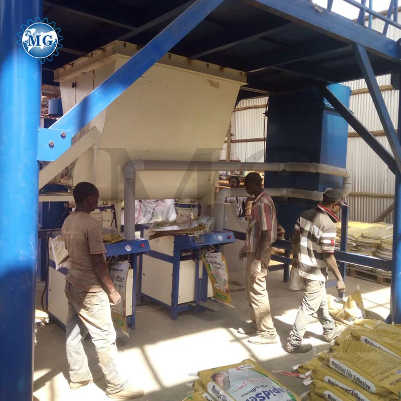 Low Investment Dry Mix Powder Mortar Plant With Twin Double Shaft Paddle Mixer Wall Putty Tile Grout Adhesive Mixing Machine