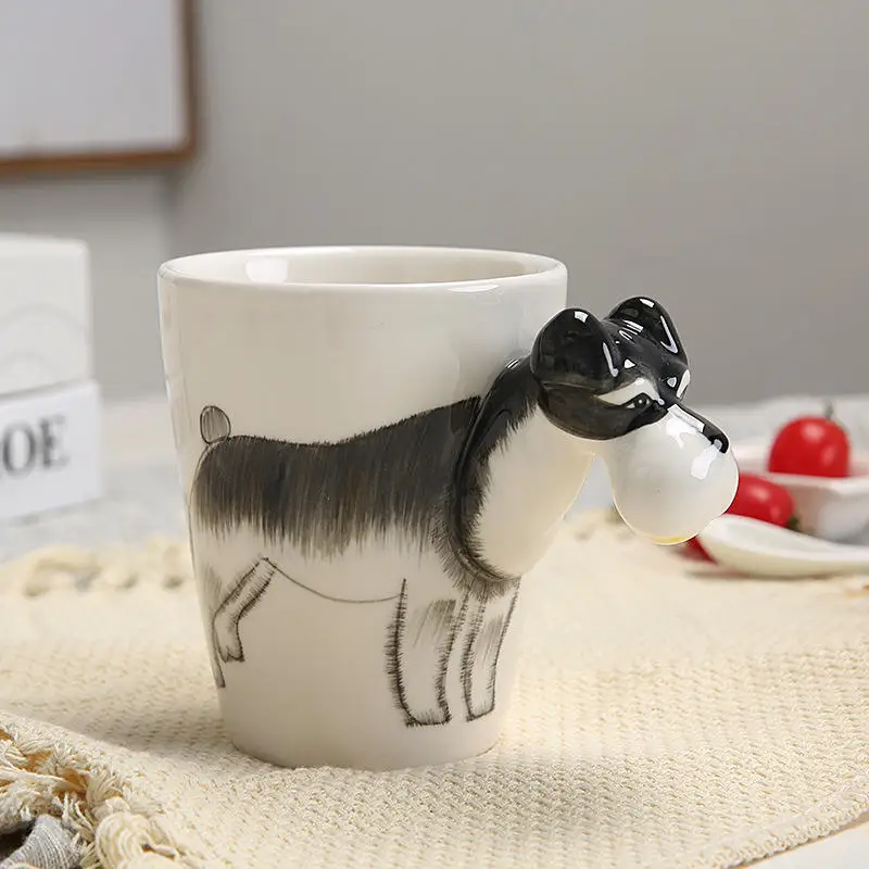 Camp Cartoon Black Breakfast Black Customized Tea Sets Gift Box Ceramic Ceramic Animal Cup