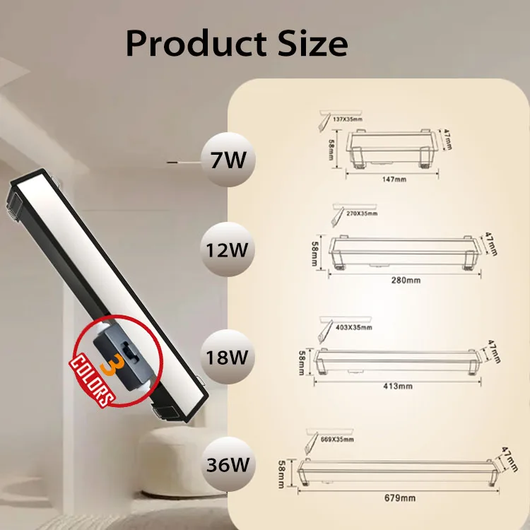 Hot Selling Office Recessed High Quality Led Linear Flood Indoor Spot light