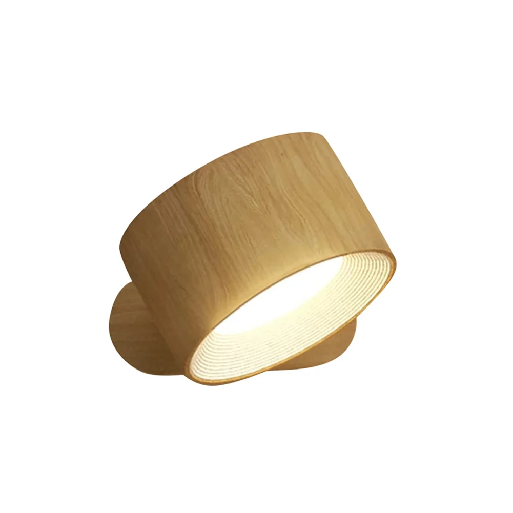 Rechargeable Battery Operated 3 Brightness Level Rotate Cordless Wall Light reading Bedside LED Wall Mounted Lamp