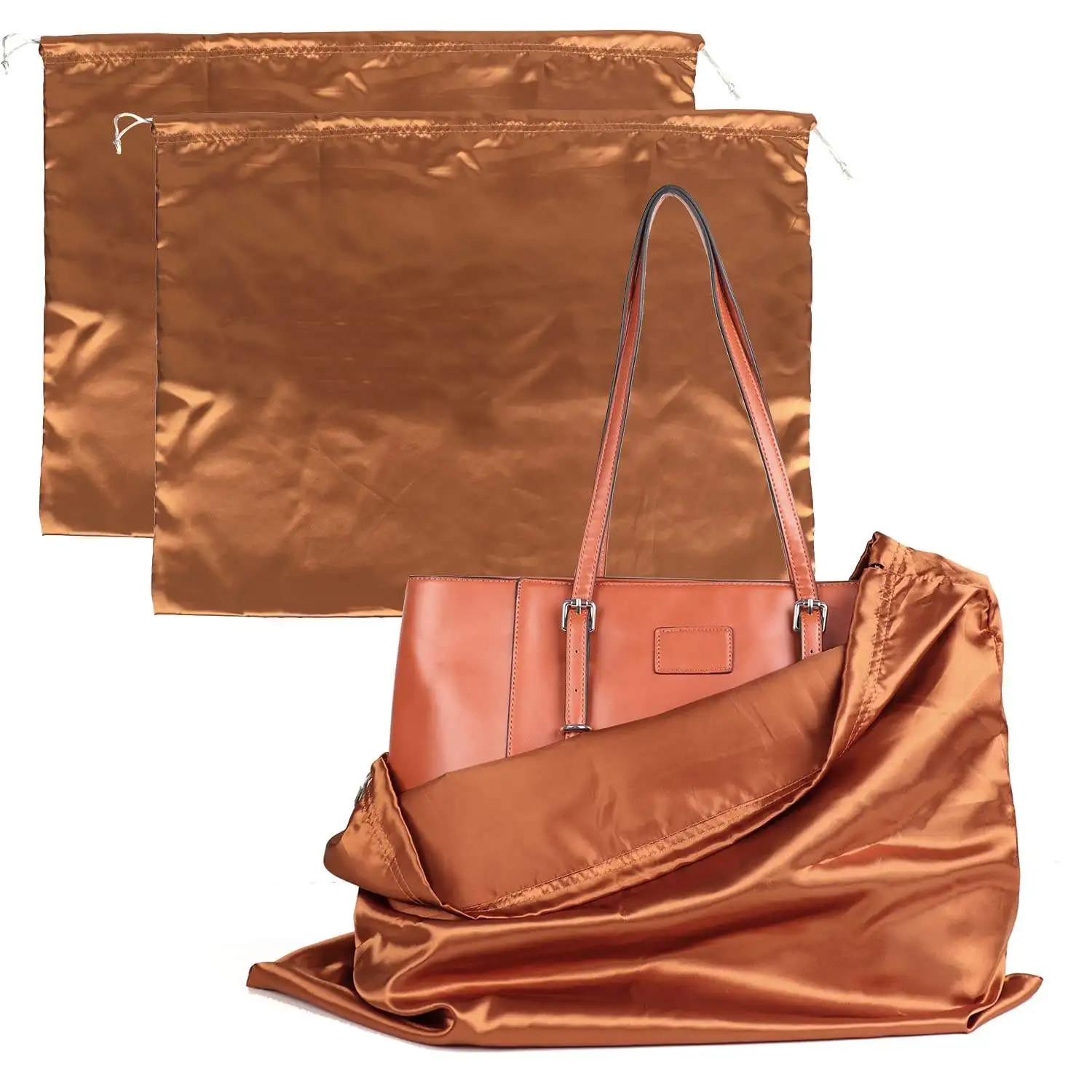 Luxury Purse Shoes Covers Custom Logo Dustproof Storage Large Silk Pouch Satin Drawstring Dust Bag For Handbags