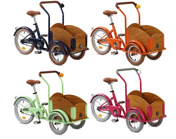 hot sale kids cargo bike 16 inch steel frame with front box  Pedal cargo bike for kids