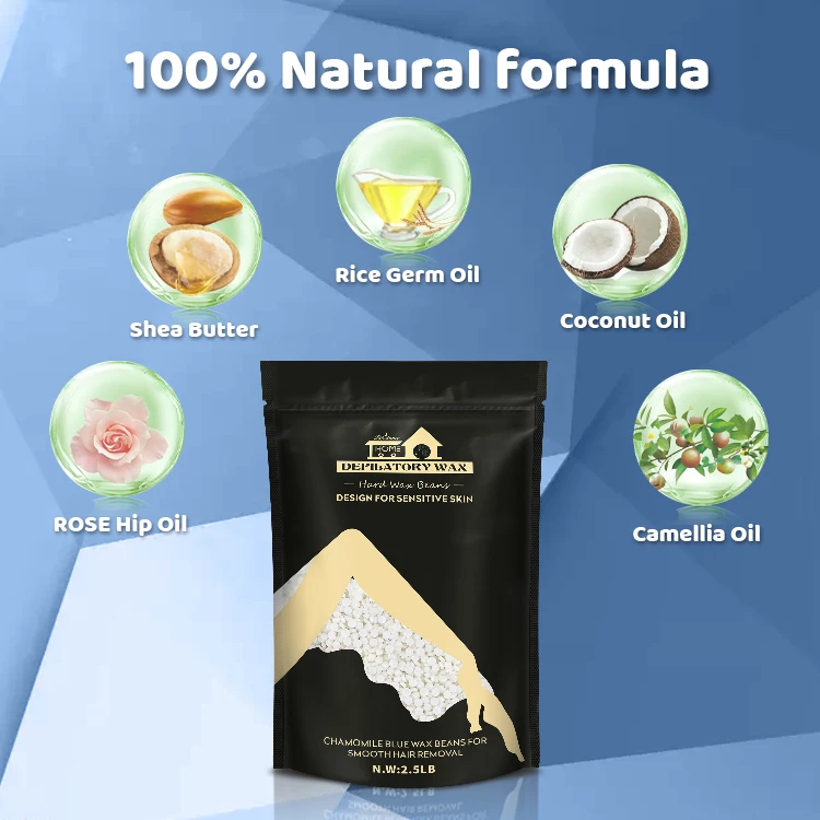 Perfect for All Sensitive Areas Hypoallergenic Rosin Free Body Hard Wax Beans White Waxing Beads Hair Removal