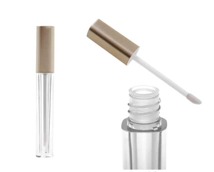 Low MOQ square custom lip gloss tubes manufacturer 3ml in stock ready to ship