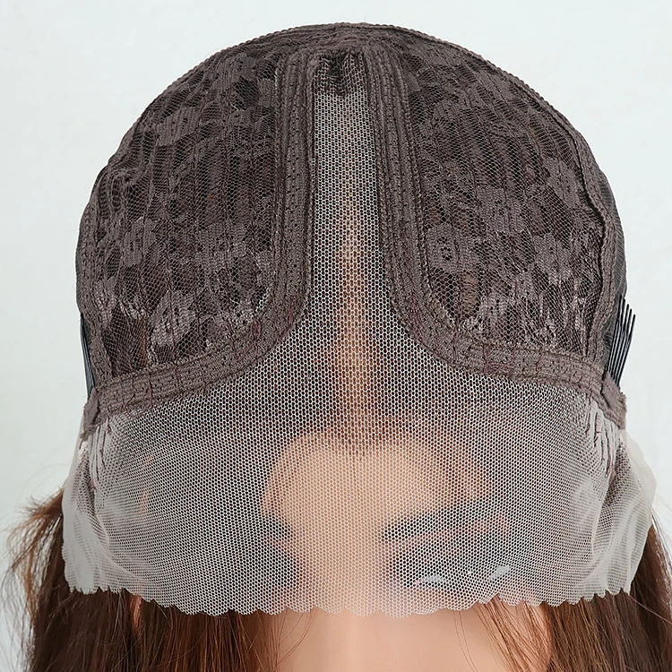 Julianna Wholesale Loose Curly Wave Smooth High Quality Futura Free T Part Lace High Temperature Fibre Synthetic Lace Front Wigs