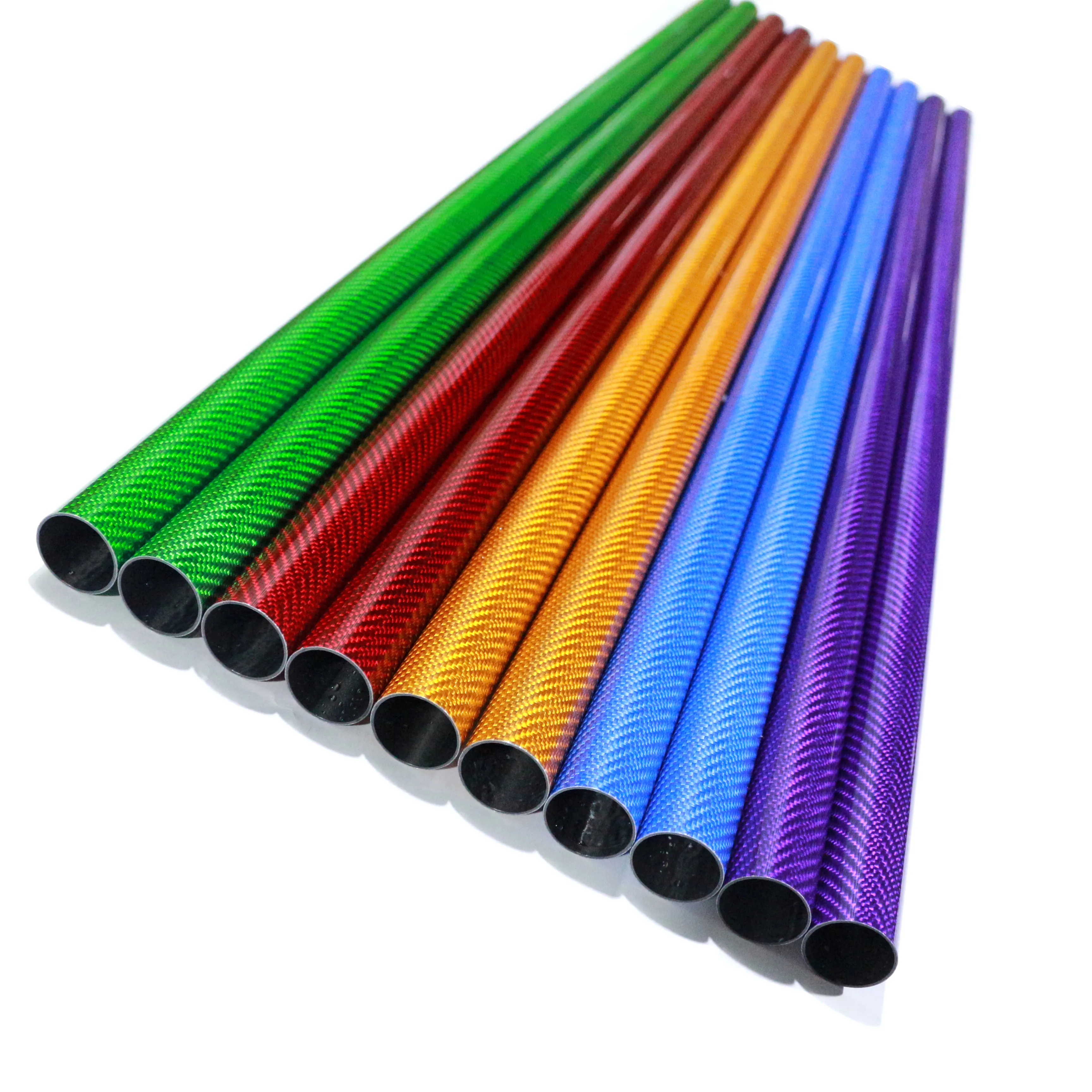 3K саржевая простая Узорчатая обернутая в рулоне трубка из углеродного волокна 10 мм 20 мм 30 мм 40 мм