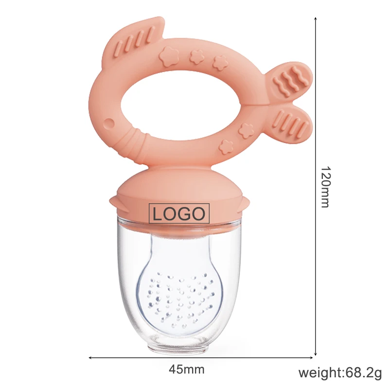 Wholesale Silicone Training Food Feeder Pacifier Removable Thoroughly Cleaned Customized Color Box Logo