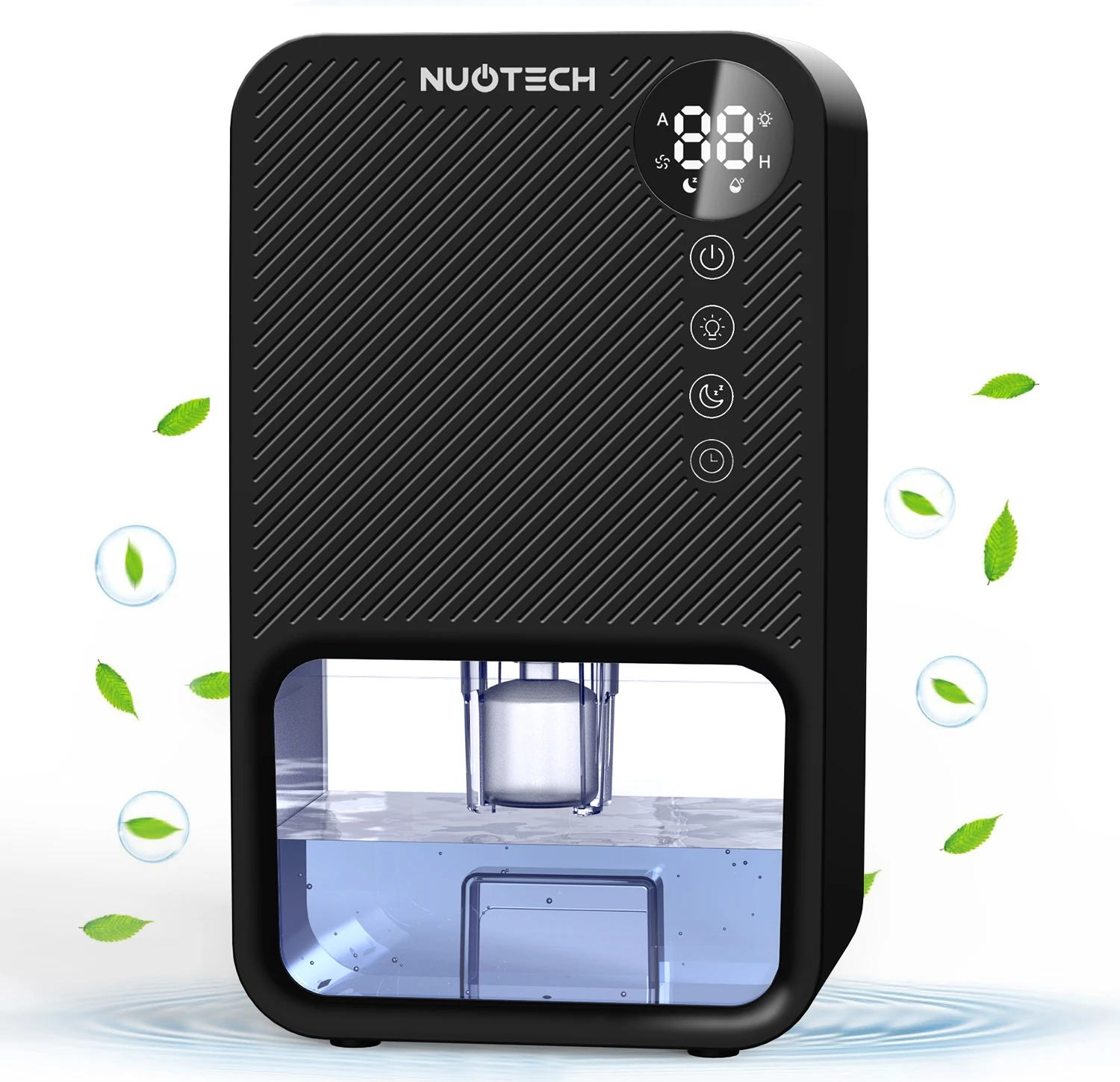 Dehumidifiers for Home1100ml Water Tank, Dehumidifiers for Bedroom with 7 Color LED Light 24H Timer, Auto Shut-off for Basement