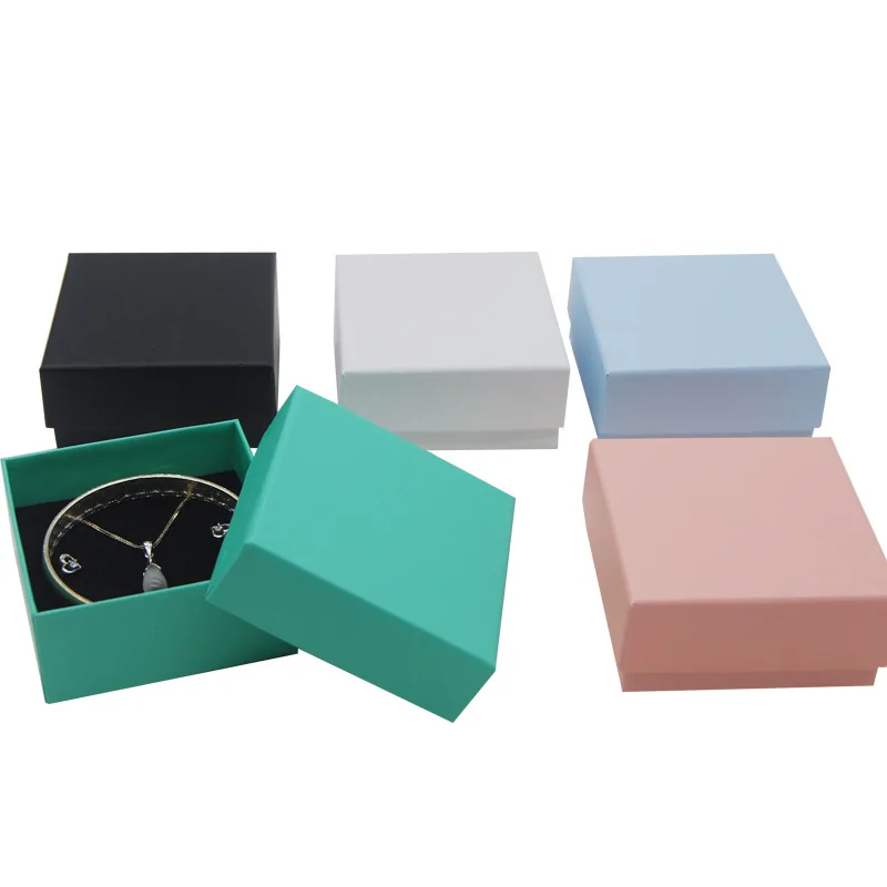 Fashion jewelry box Matte High Hardness Jewelry Box Multi-Use Paper Packaging for Pendant Earrings Ring Bracelet