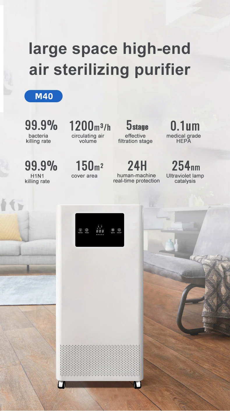 Quarantine necessity high quality portable multi functional air sterilizer and purifier for hospitals