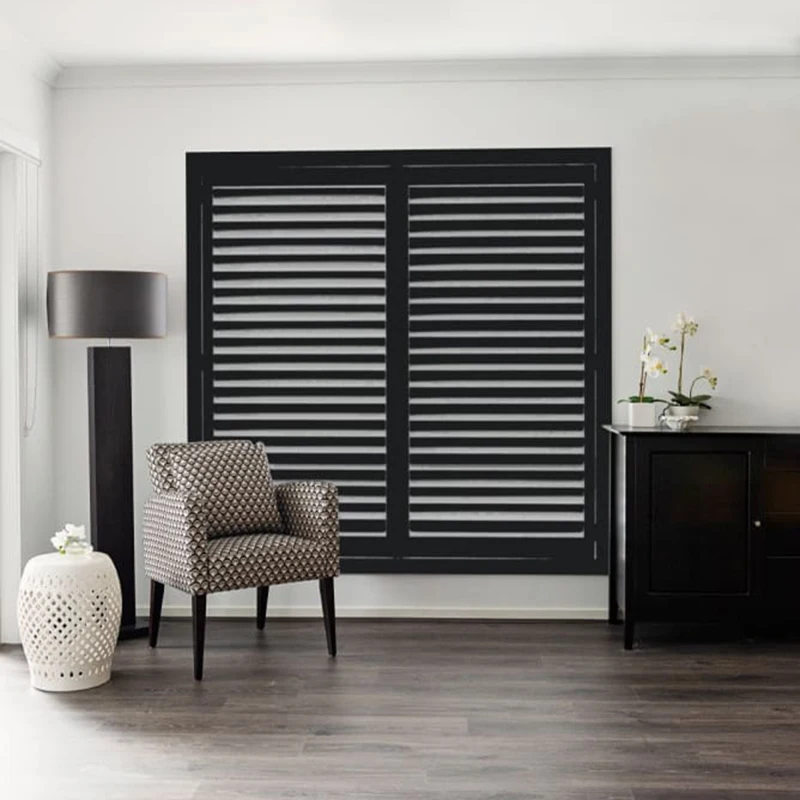 China factory plantation shutters wooden pvc and wood louver shutter