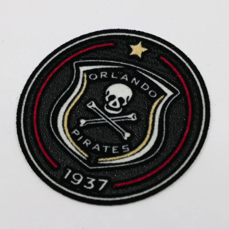 Heat Press 3d flock tatami custom iron on patch soccer jersey tatami patch flock fabric