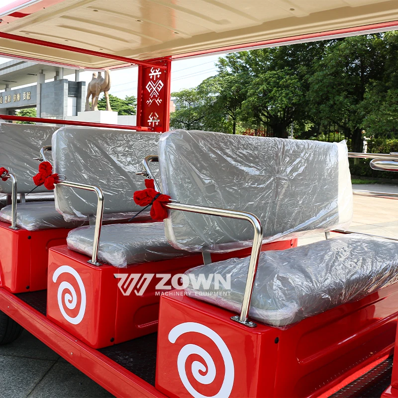 Tourist Shuttle Bus Sightseeing Bus Classic Cartoon Design Appearance Scenic Tour Bus Zoo Tours Car on Sale