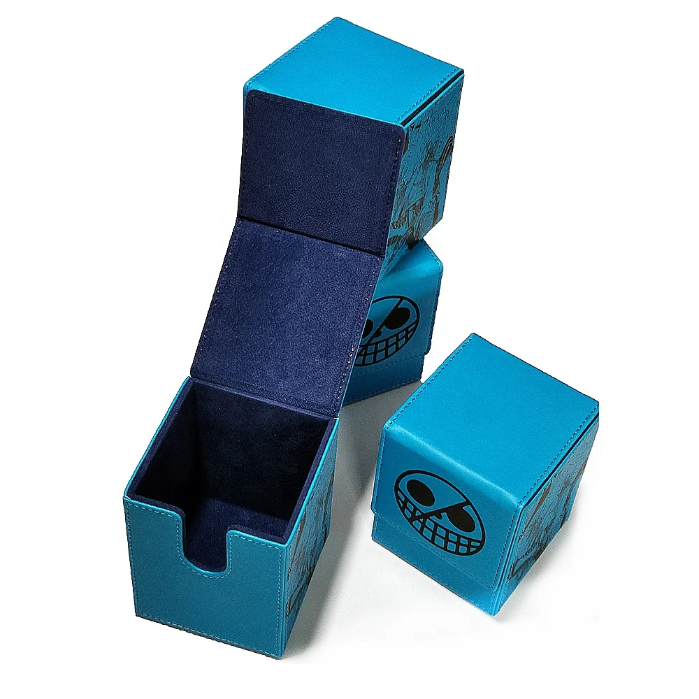 PU Leather Deck Card Boxes Cards Deck Game Box for Collectible Playing Card Box