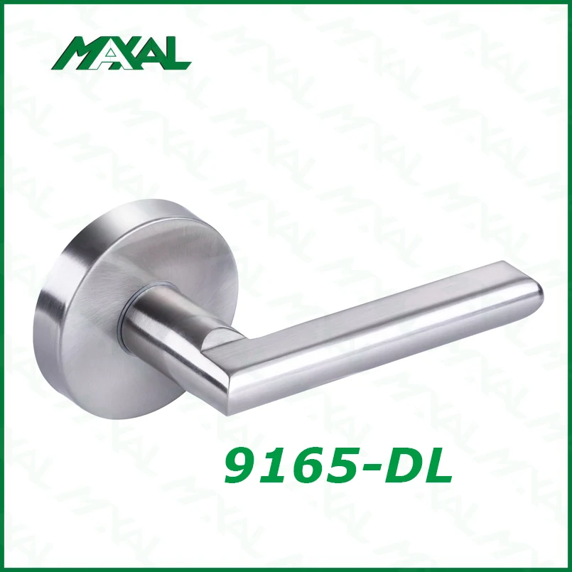 2023 Luxury Contemporary Design Interior Door Handle Lever for Wooden Door, Square Rosette Bathroom Black Zinc Alloy Modern