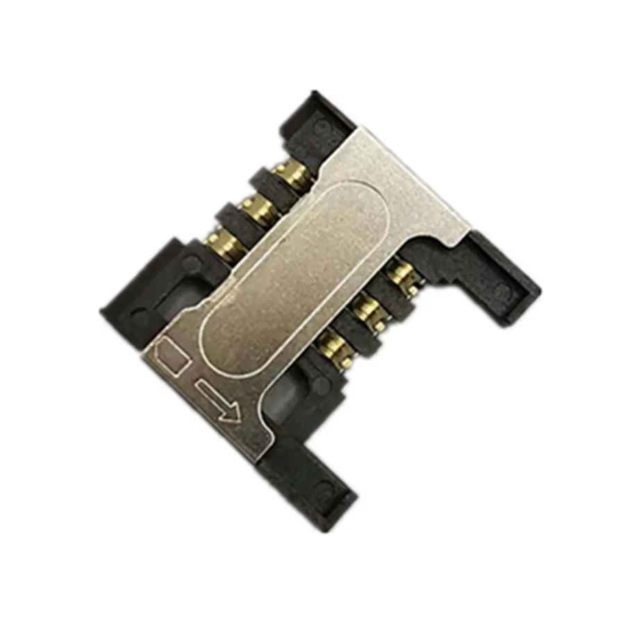 Smart card reader micro sim connector 6pin 8pin SMT push sim card connector flip and push pull nano sim card holder