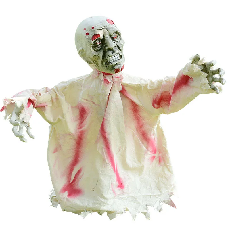 Custom halloween Voice control swing ghost hanging decoration halloween ghost for decorations Halloween Glowing Skull