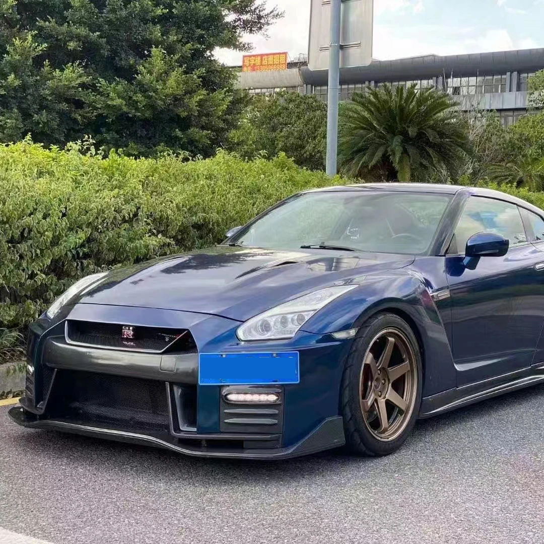 Runde Nismo Style Half Carbon& Resin Front Bumper Front Lip Rear Bumper Side Skirt Spoiler For 2014-2018 Nissan GTR R35 Body Kit