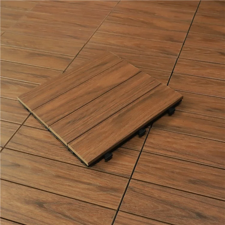 Bamboo outdoor decking tile with PE base-BB5P3030PH