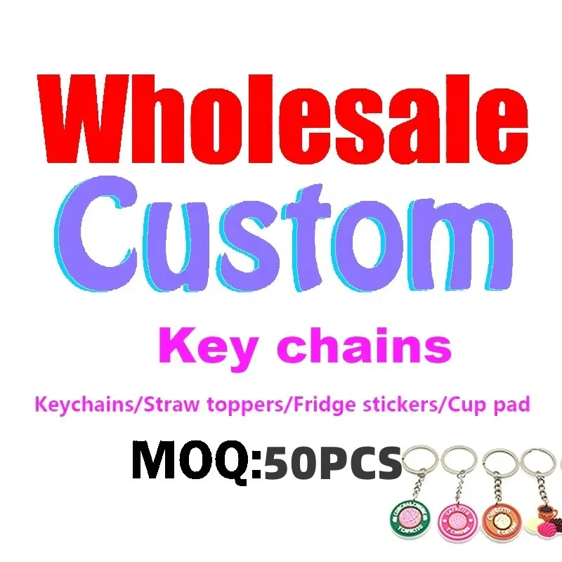 Personal figure Customized PVC Keychains charms fashion LOGO cartoon custom keychain