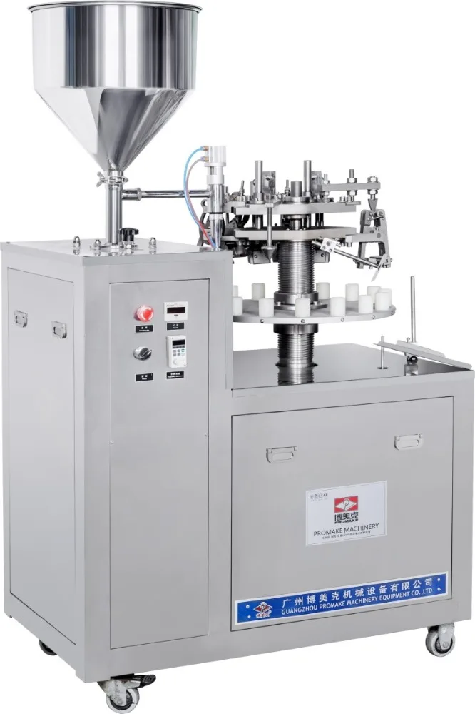 Semi-automatic  aluminum tube rotary nail gel silicone sealant glue ointment aluminum tube filling and sealing machine