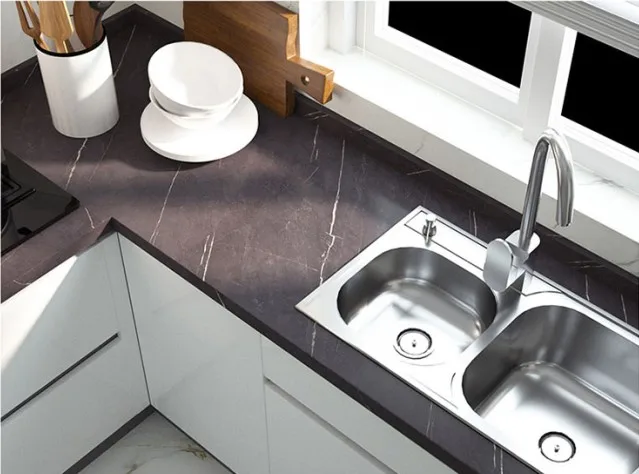 Modern PVC Marble Grain Decorative Film Furniture Wrap Self adhesive High Gloss Custom Window Glass Decorative Films