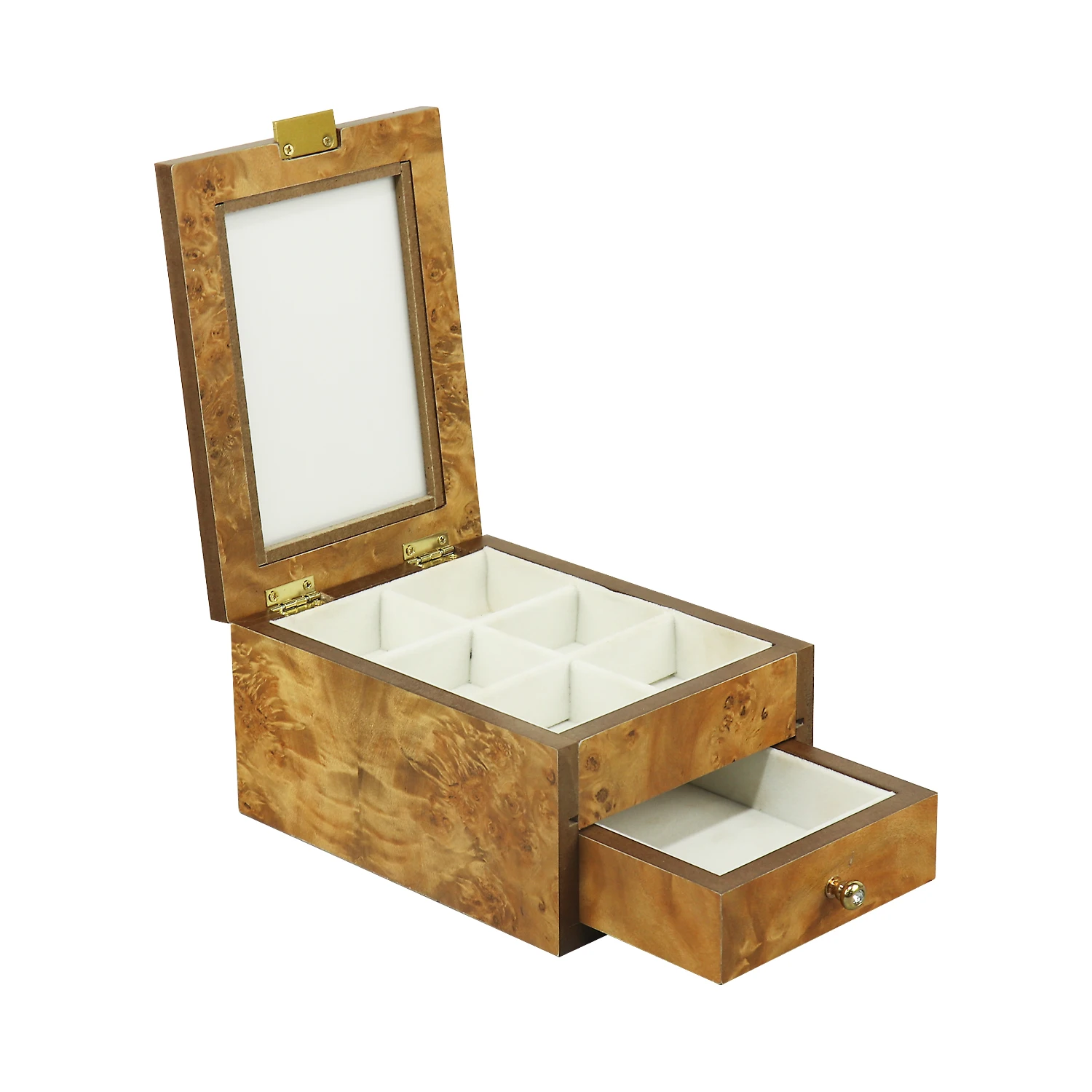 Customizable modern style luxury gold jewelry box watch boxj ewel case