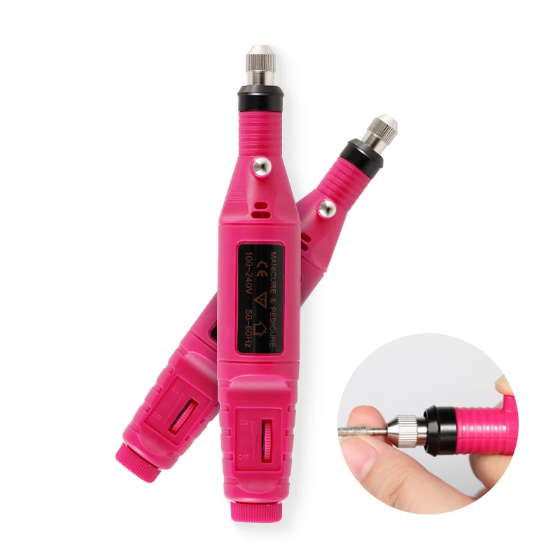 ROSALIND electric nail drill machine manicure set 6 optional drill bits exfoliating scrub nail grinding drill for wholesale