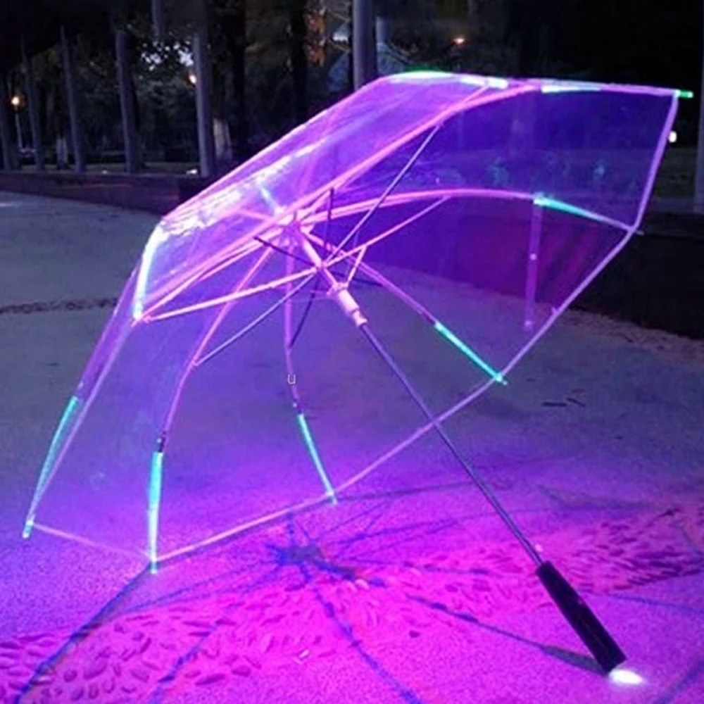 Promotional Semi-Automatic Straight POE Clear Transparent,Umbrellas Showcase Your Brand in Chinese Style/